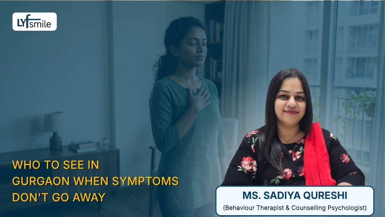 Ms. Sadiya Qureshi, anxiety disorder therapist in Gurgaon.