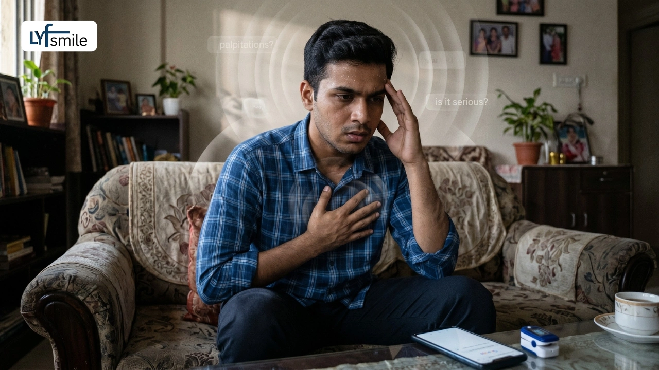 health anxiety symptoms showing common signs like constant worry, body scanning, fear of illness, and overthinking physical sensations