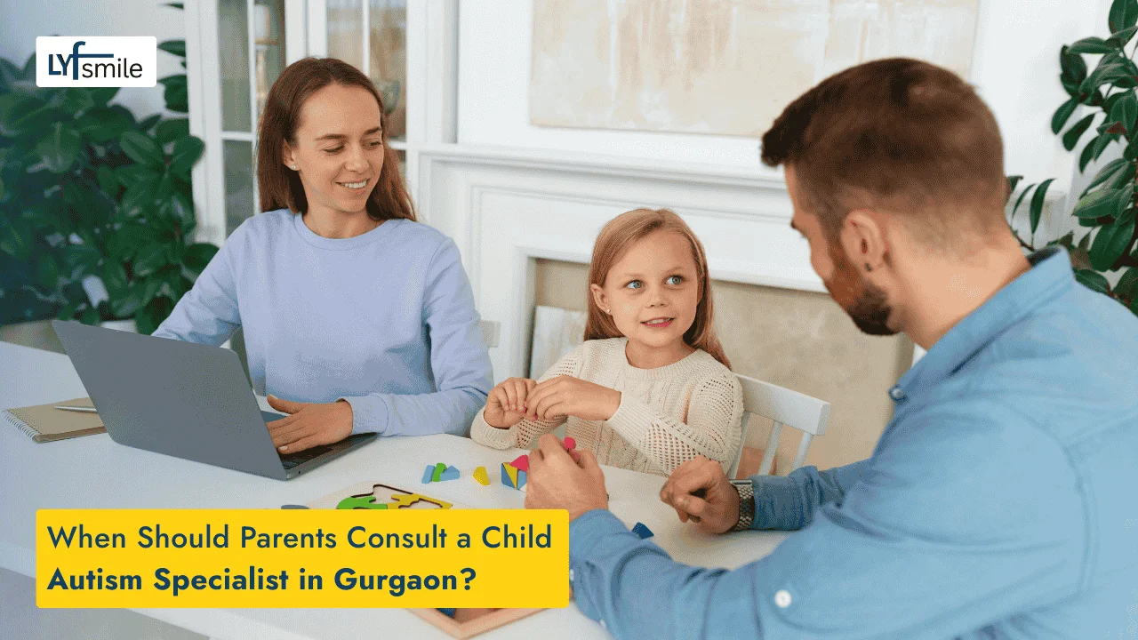 Parents consulting a Child Autism Specialist in Gurgaon for delayed speech, social challenges, and early autism signs.