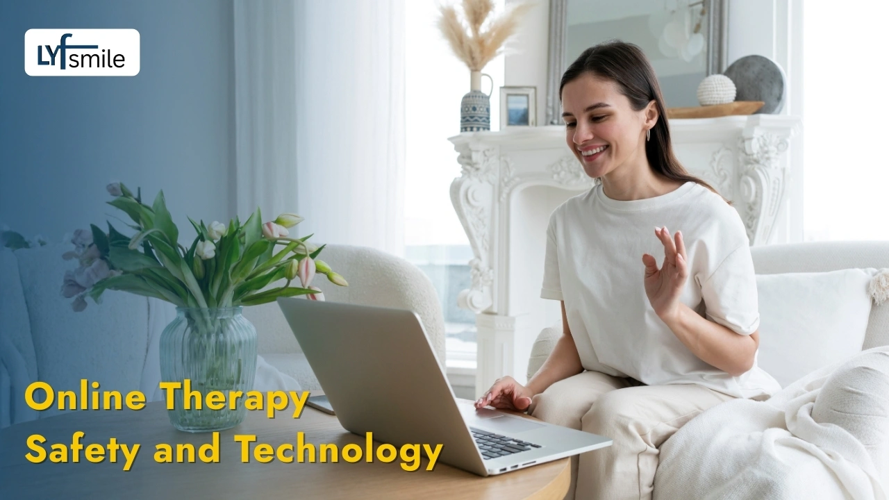Secure online therapy technology and safety measures