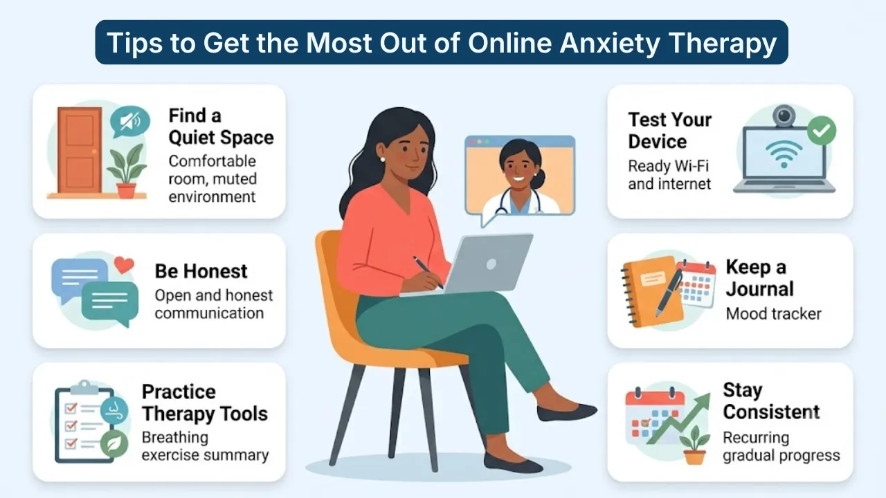 Tips to Get the Most Out of Online Anxiety Therapy