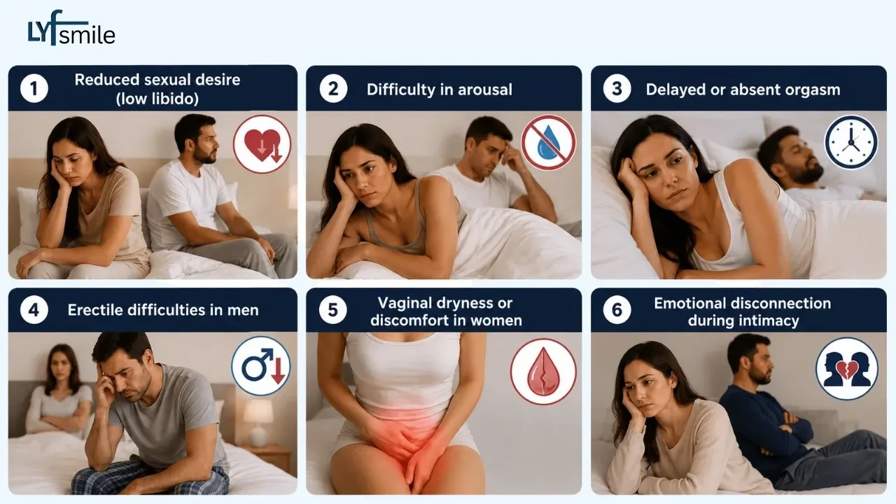 Common symtoms of Medication-Related Sexual Dysfunction