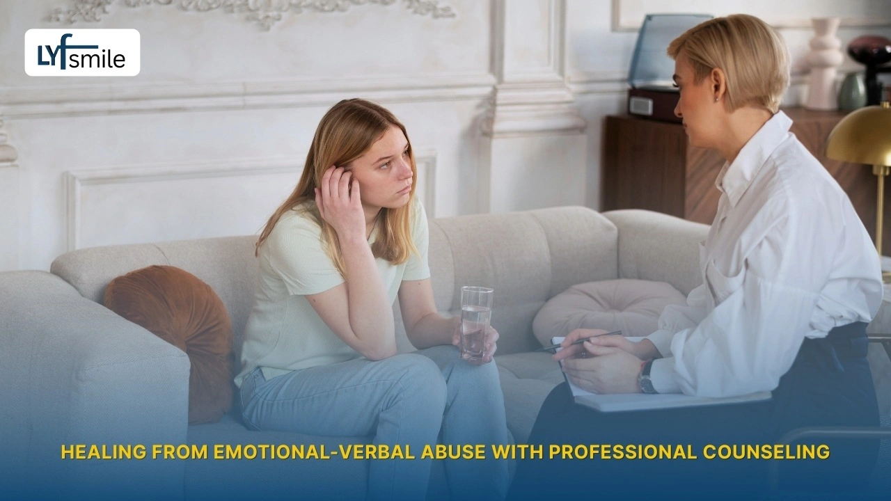 Couple in therapy healing from emotional and verbal abuse