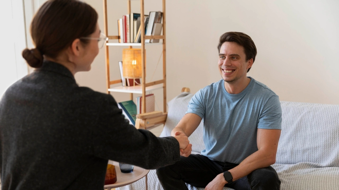 professional female psychologist counseling session