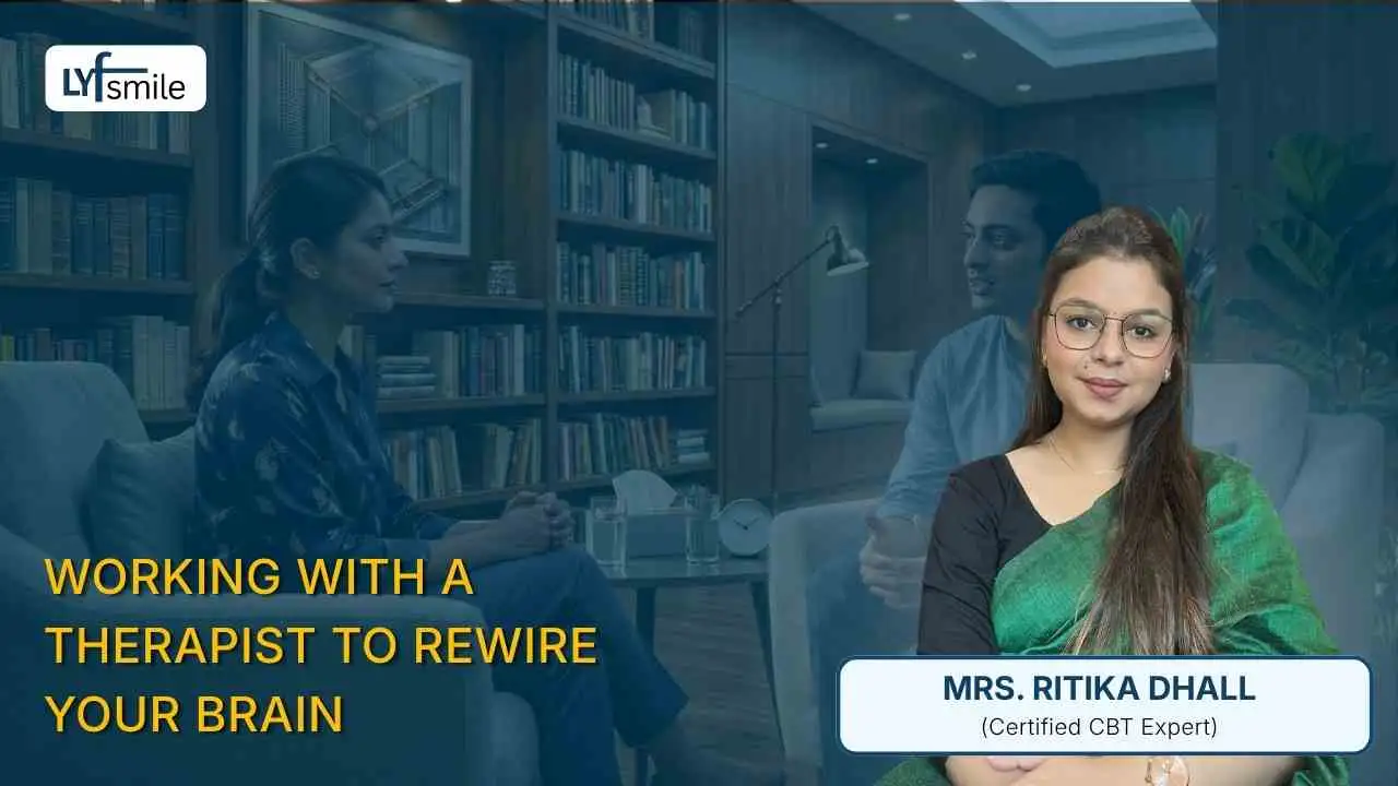 Working with a therapist to change negative thought patterns