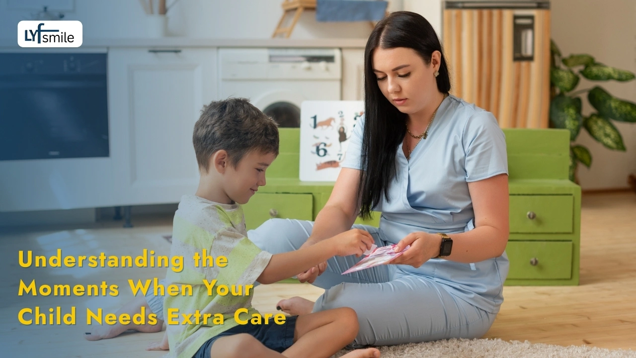 Parent listening to a child with care