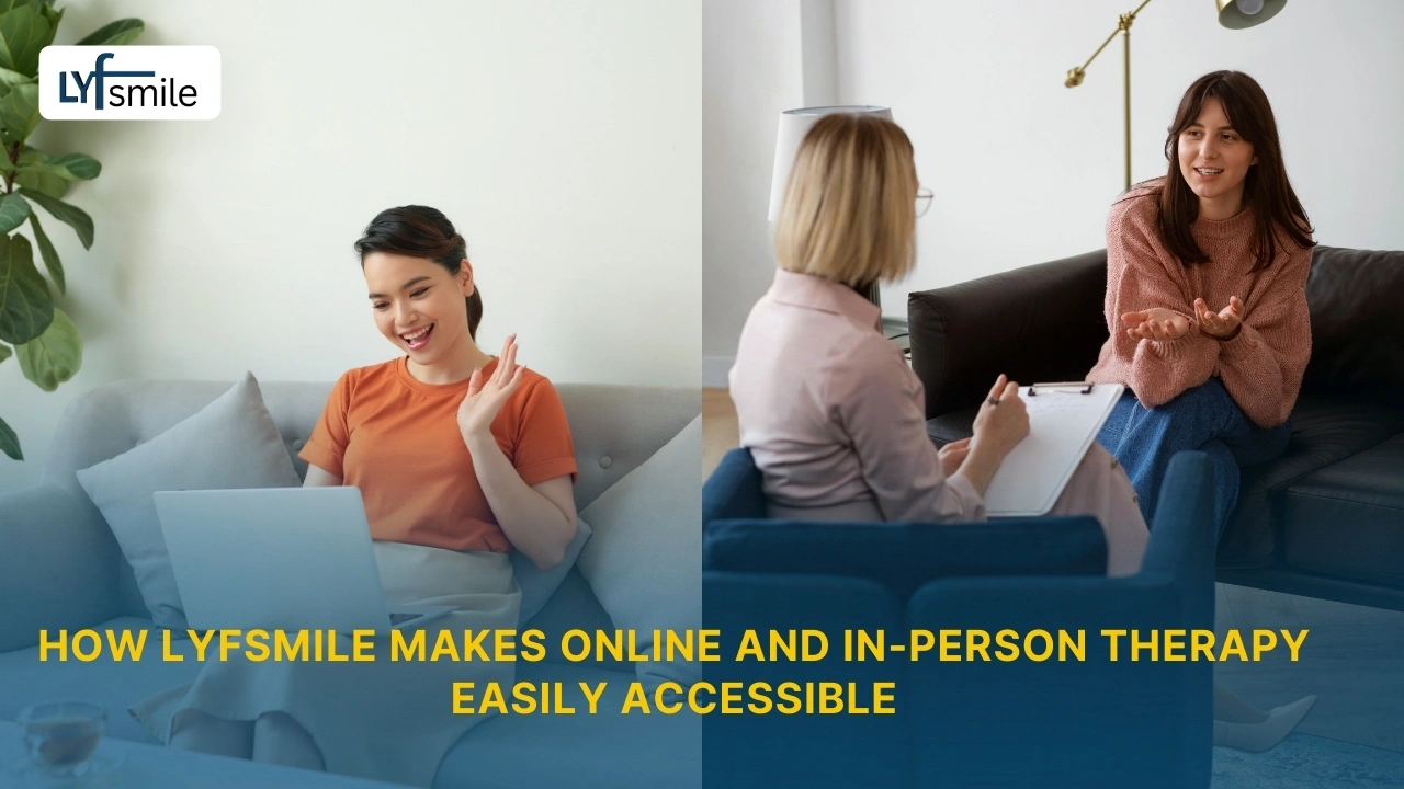 Person booking online therapy session on laptop
