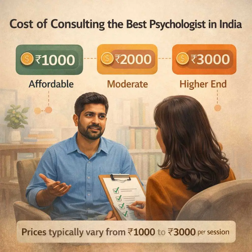 Psychologist fees in India and cost of therapy sessions