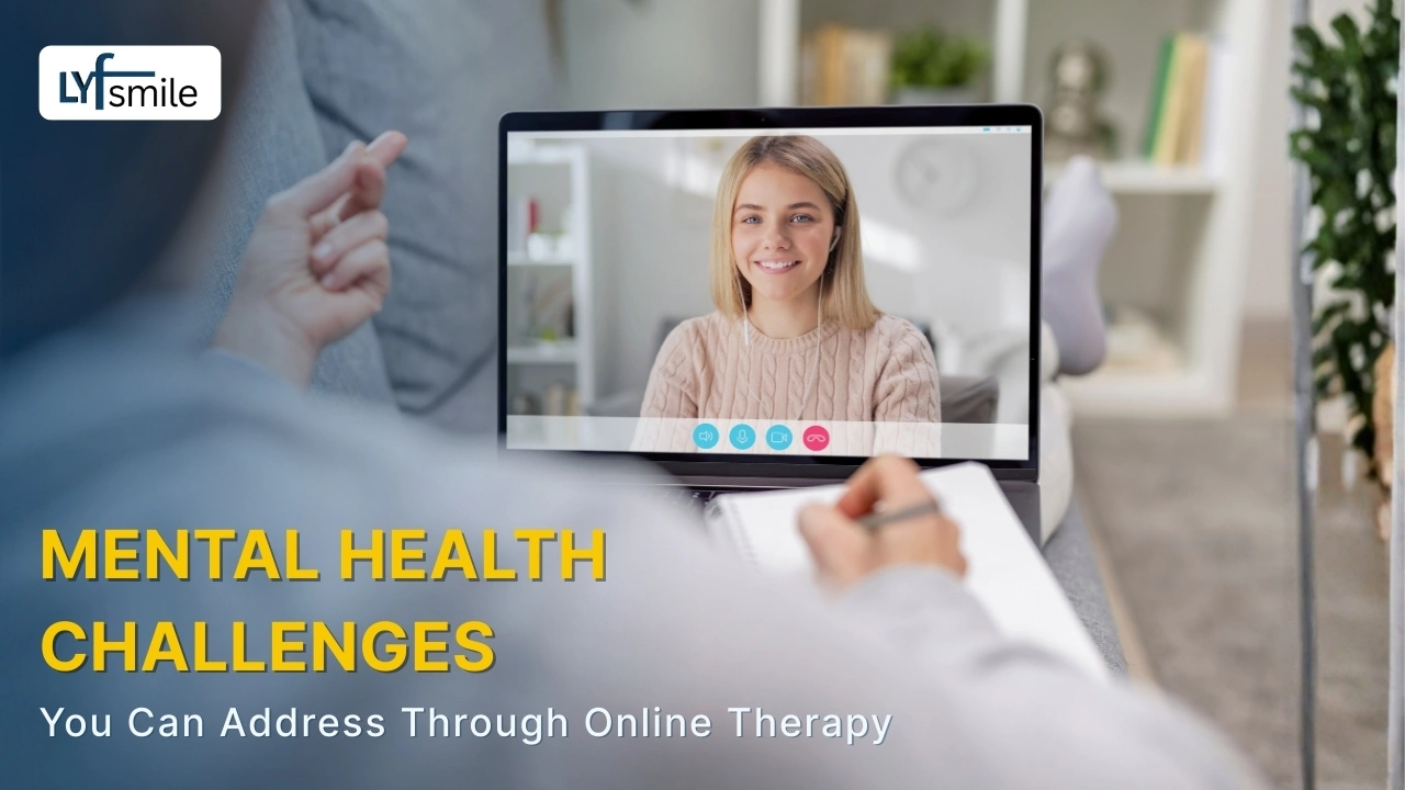 Person attending online therapy for emotional support