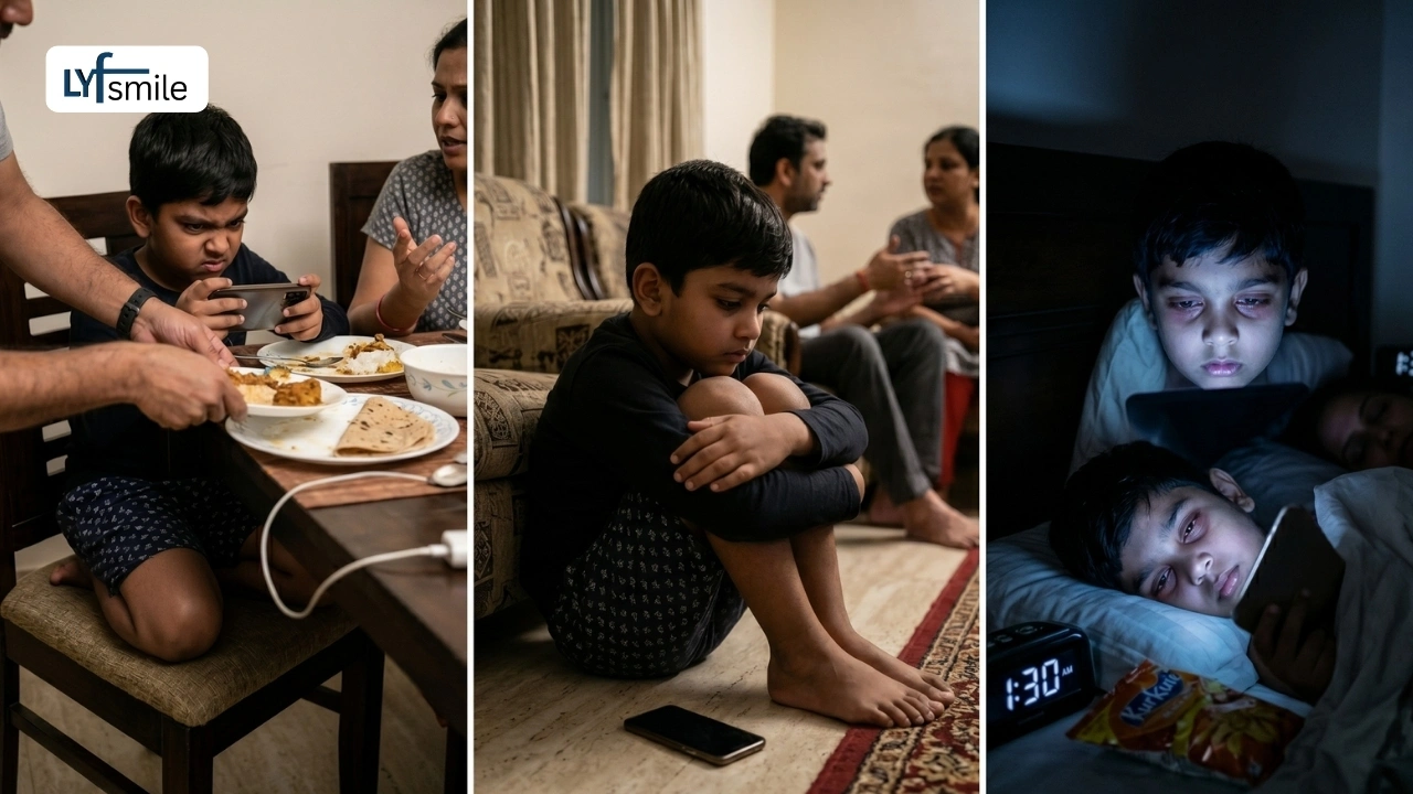 Behavioral and emotional changes in children due to mobile addiction