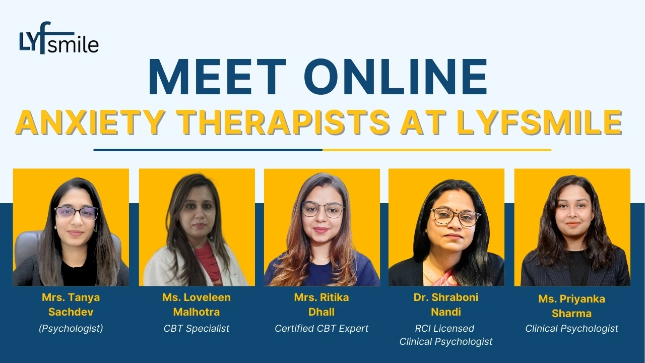 Online anxiety therapists at Lyfsmile