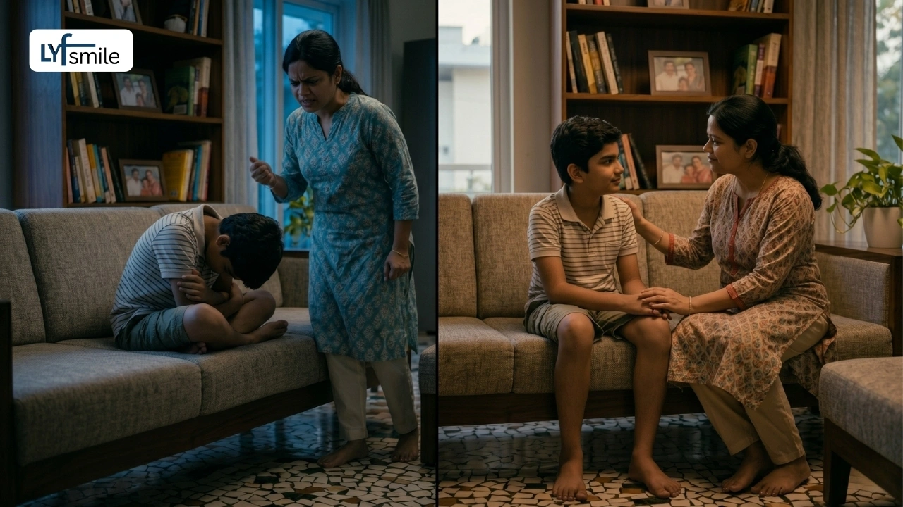 Parent response affecting child communication and trust