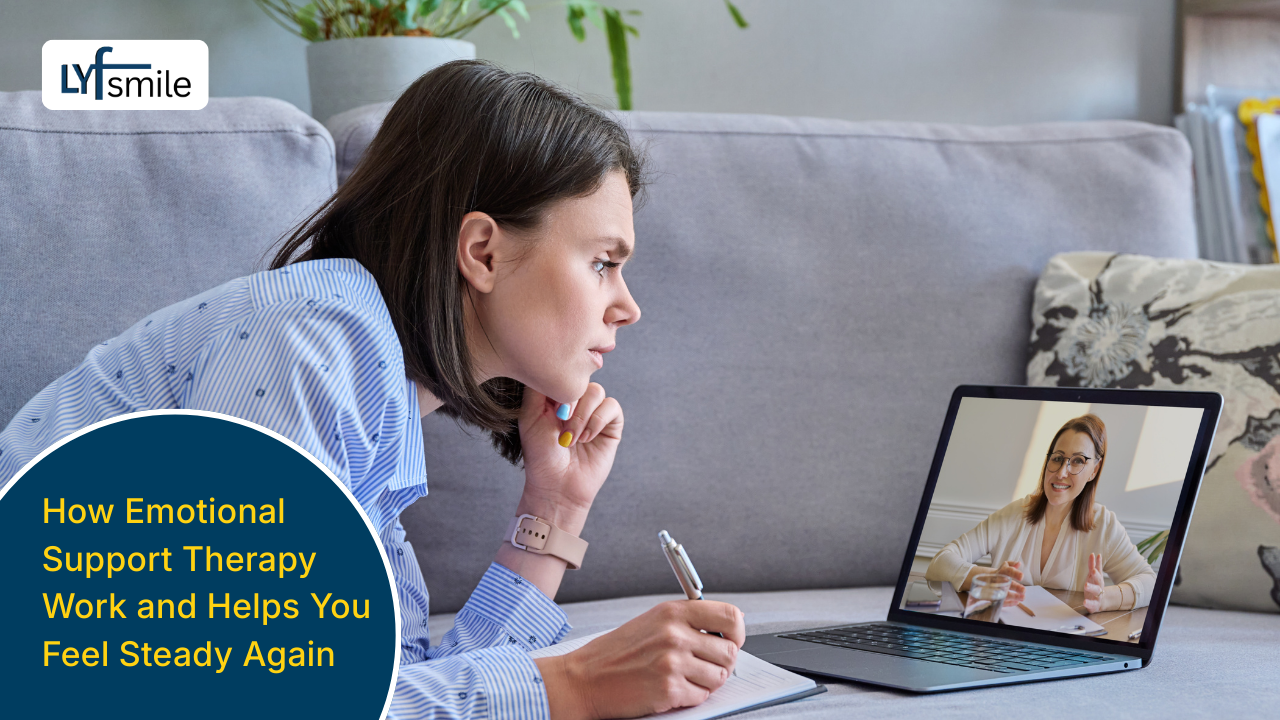 Online therapy session for emotional stability