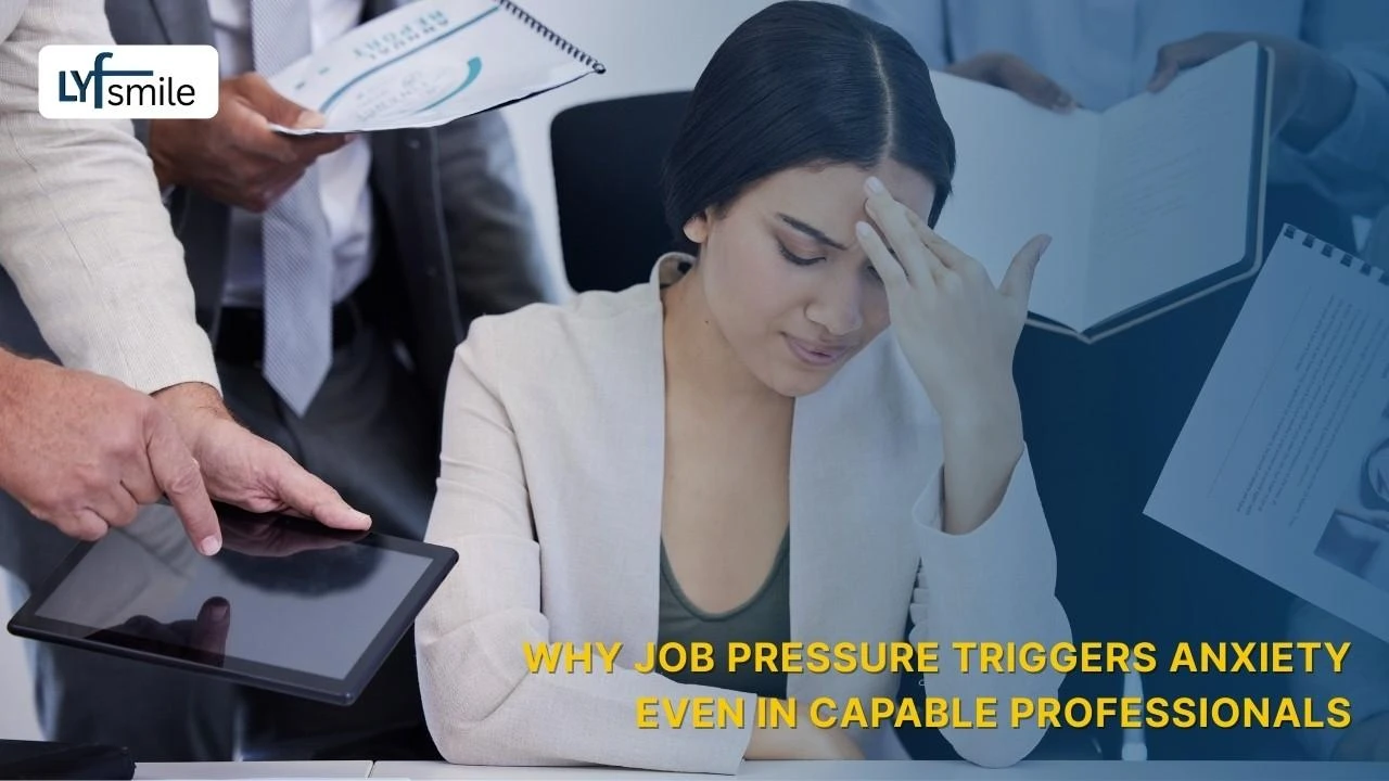 Signs of anxiety in working professionals including overthinking, fatigue, and irritability