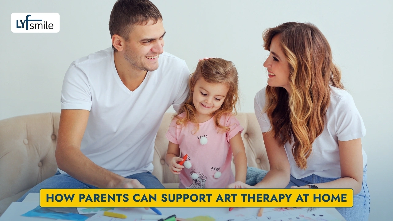 Home support for art therapy for children.