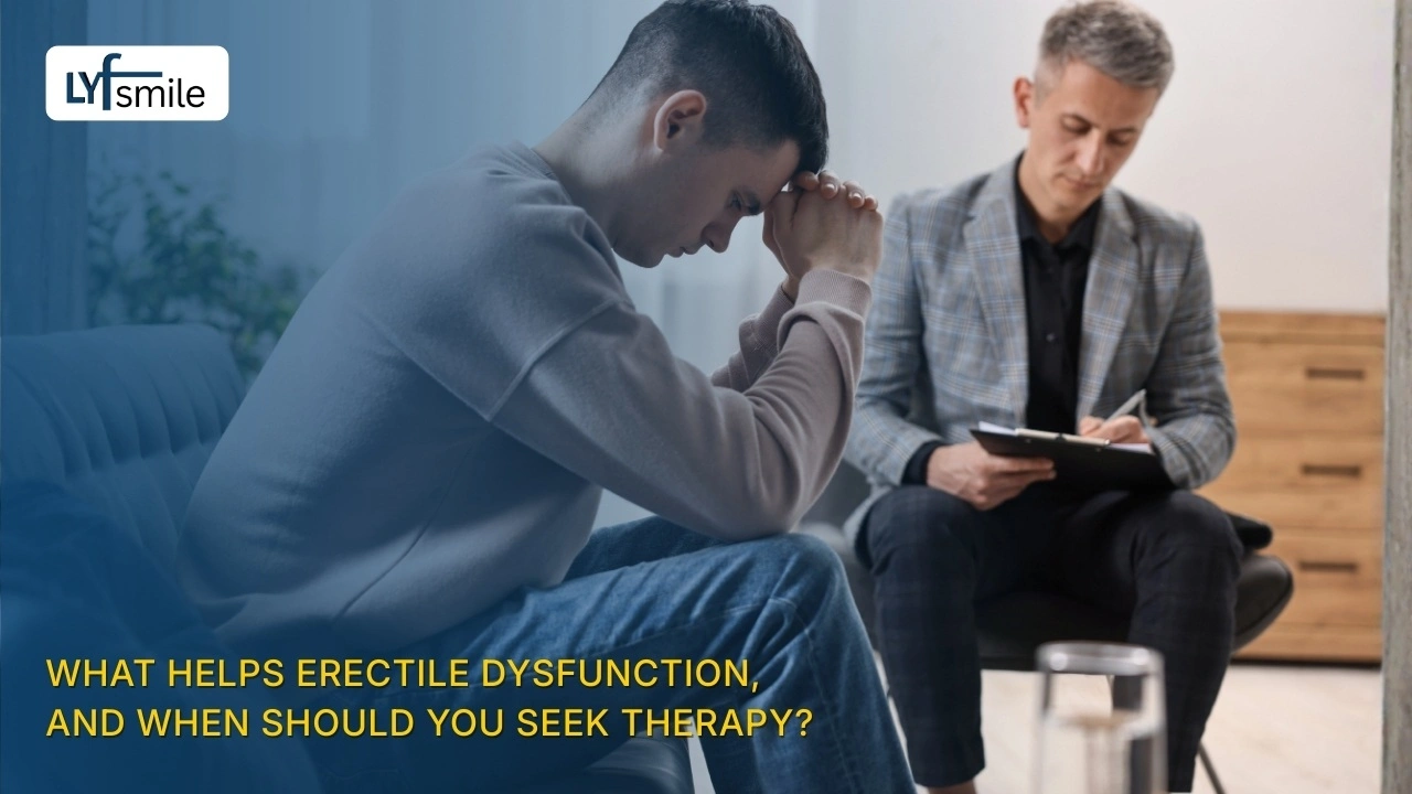 Erectile dysfunction causes and when to seek therapy for psychological sexual health support.